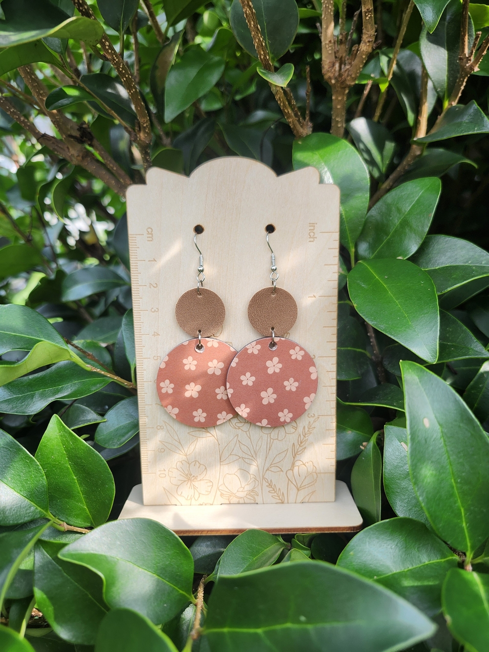 Handmade Boho Floral Drop Earrings